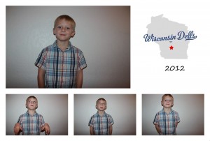 1 big 3 small photo booth template with plenty of room for your personal logo