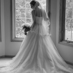 beautiful dress light by the windows